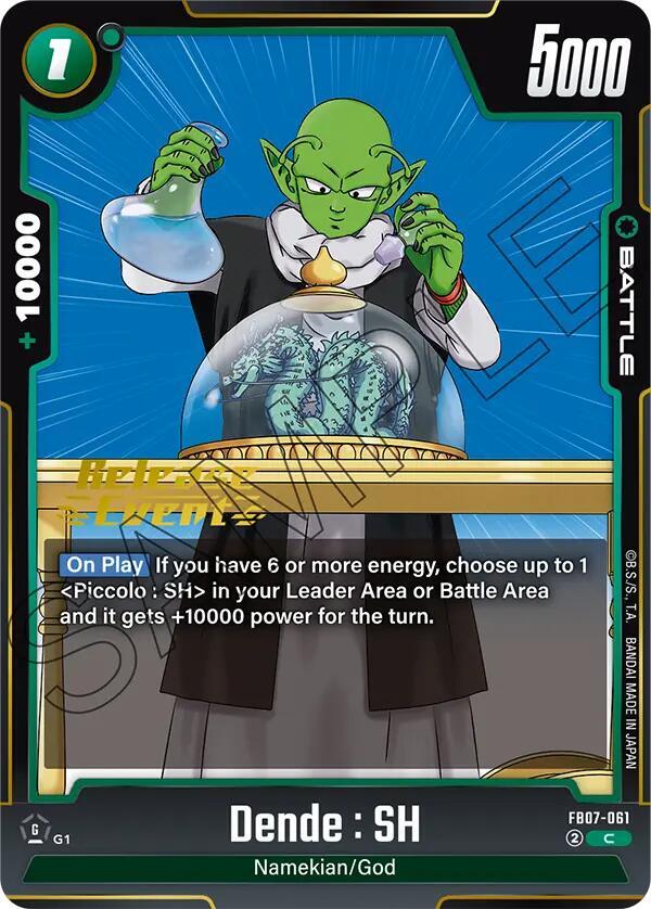 Dende : SH FB07-061 card from Wish For Shenron Release Event Cards