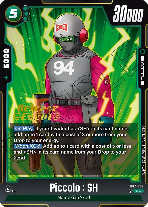 Piccolo : SH FB07-065 card from Wish For Shenron Release Event Cards