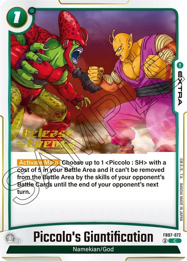 Piccolo's Giantification FB07-072 card from Wish For Shenron Release Event Cards