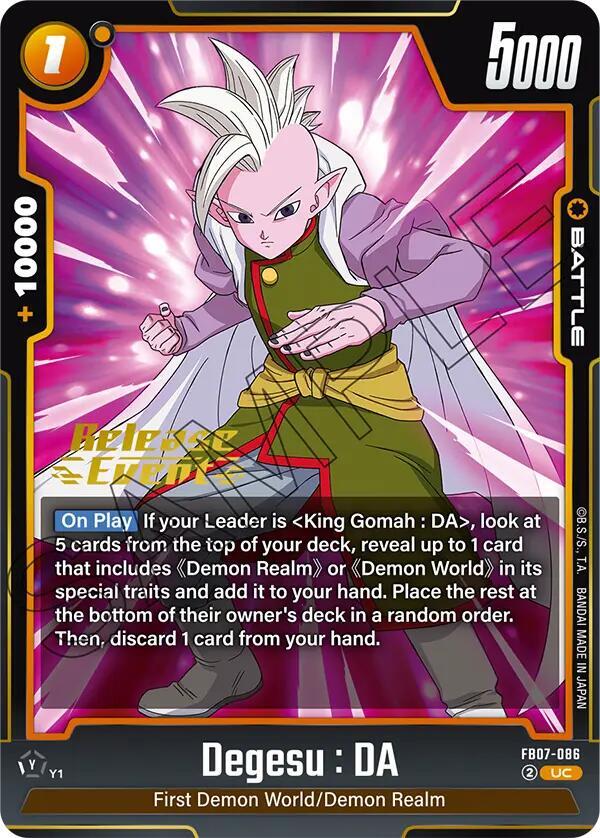 Degesu : DA FB07-086 card from Wish For Shenron Release Event Cards