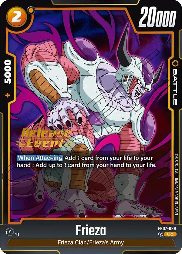 Frieza FB07-089 card from Wish For Shenron Release Event Cards