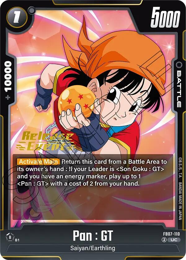 Pan : GT FB07-110 card from Wish For Shenron Release Event Cards
