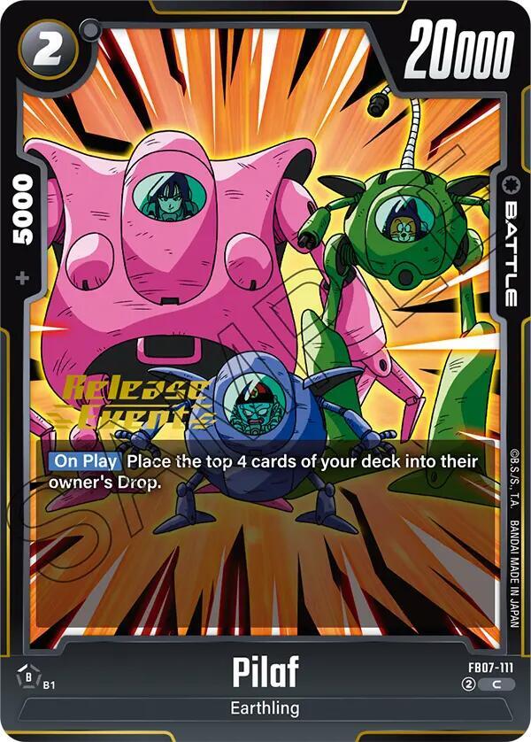 Pilaf FB07-111 card from Wish For Shenron Release Event Cards