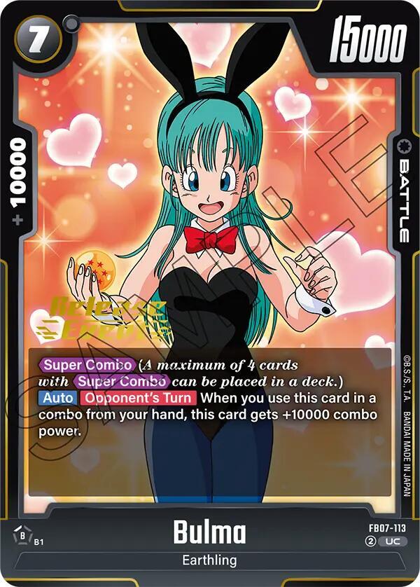 Bulma FB07-113 card from Wish For Shenron Release Event Cards