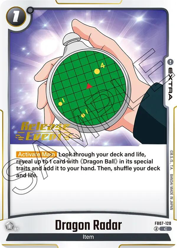 Dragon Radar FB07-120 card from Wish For Shenron Release Event Cards