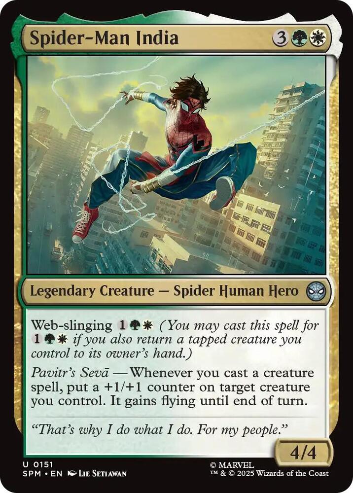 Spider-Man India 151 card from Marvel's Spider-Man