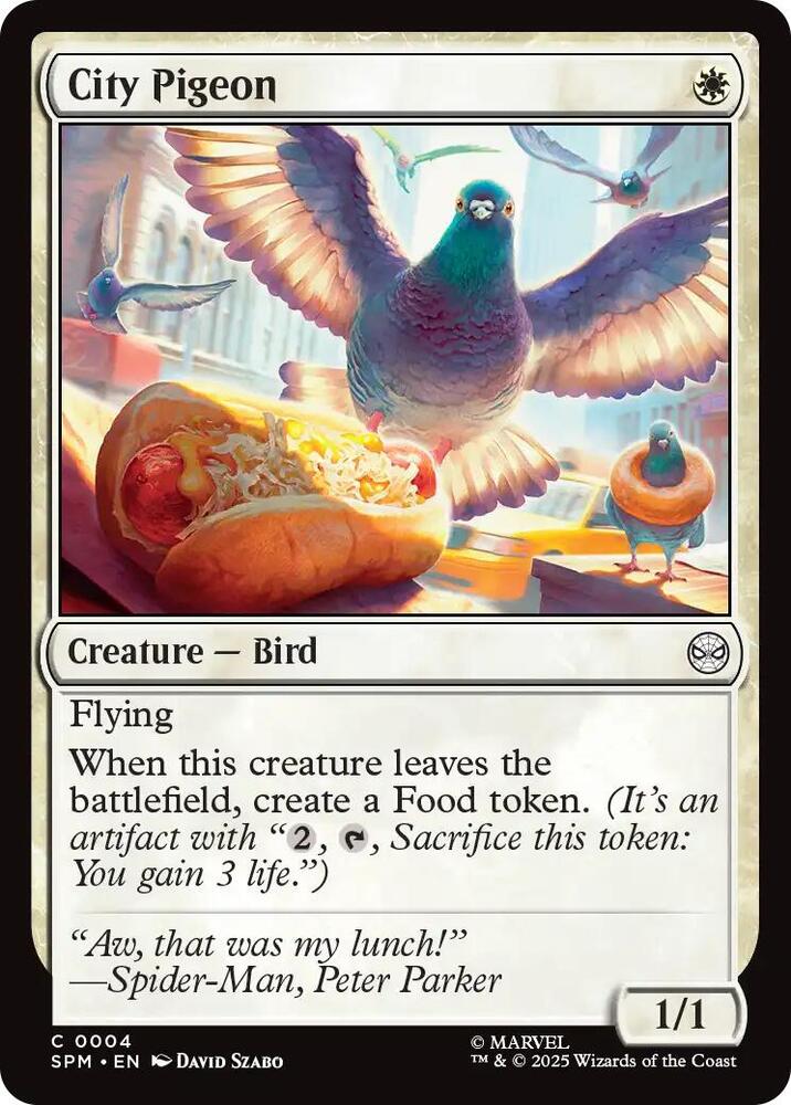 City Pigeon 4 card from Marvel's Spider-Man