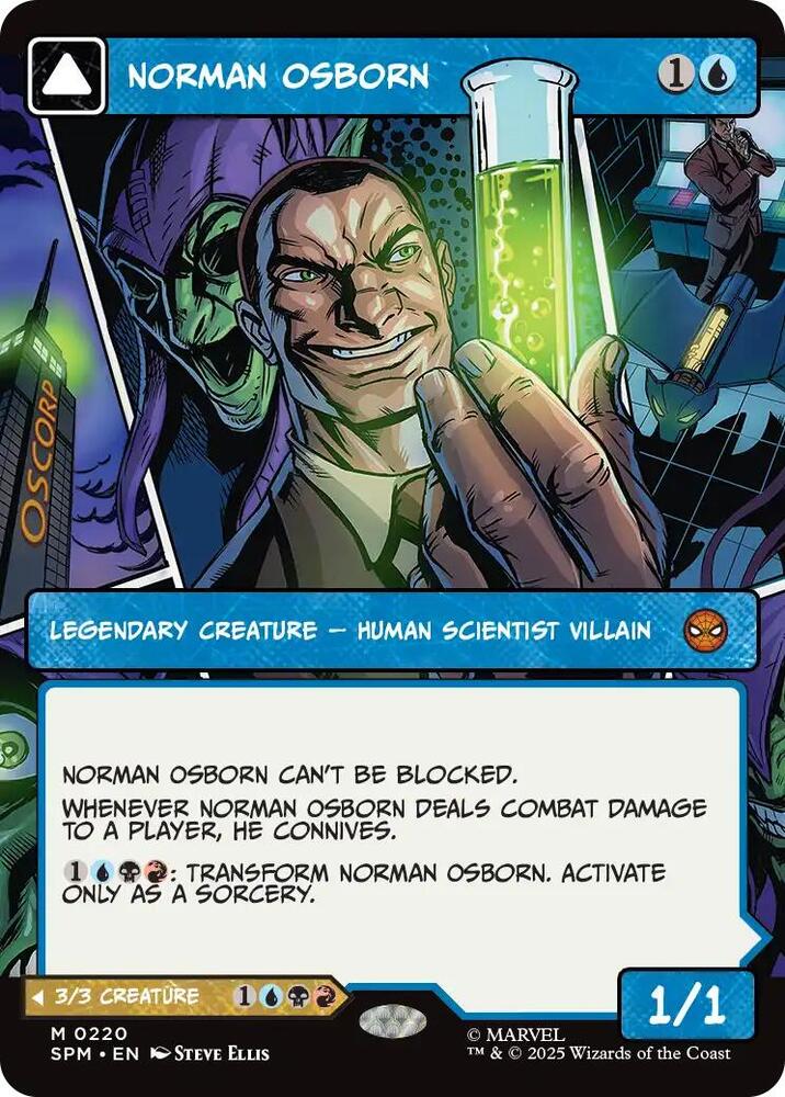 Norman Osborn (Borderless) 220 card from Marvel's Spider-Man