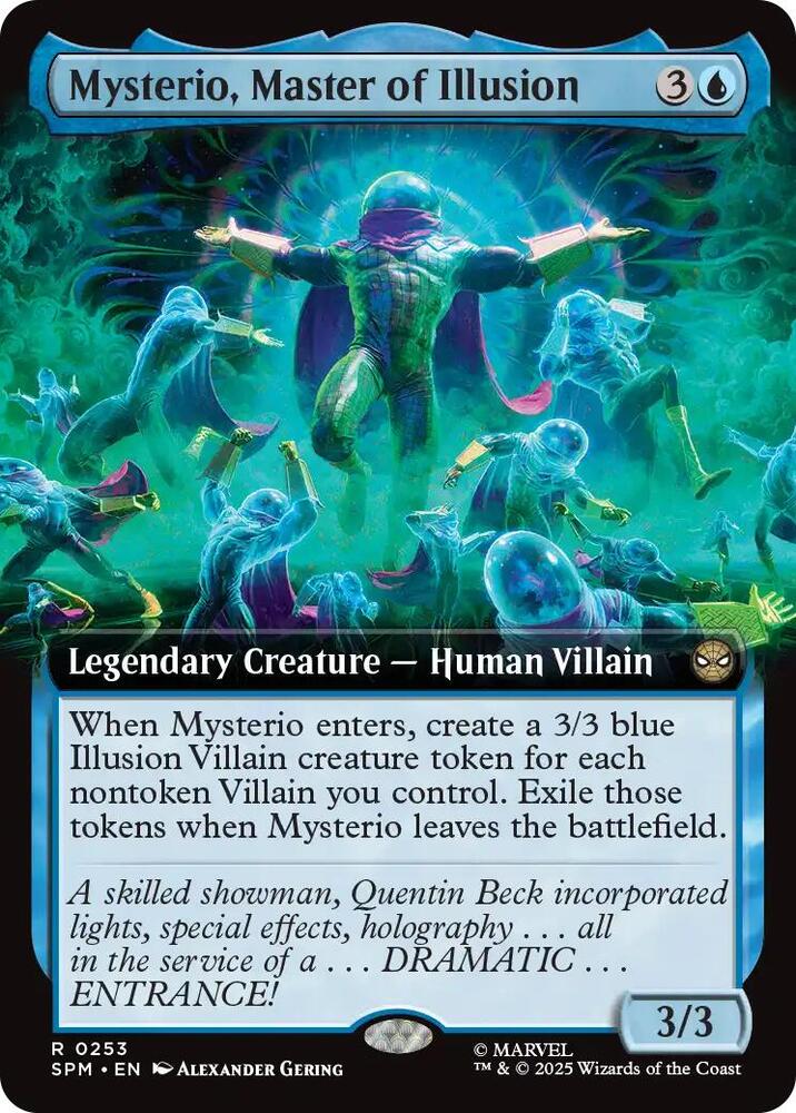 Mysterio, Master of Illusion (Extended Art) 253 card from Marvel's Spider-Man