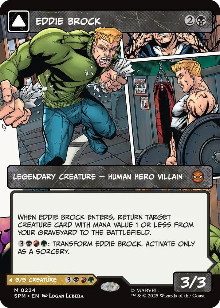 Eddie Brock (Borderless) 224 card from Marvel's Spider-Man