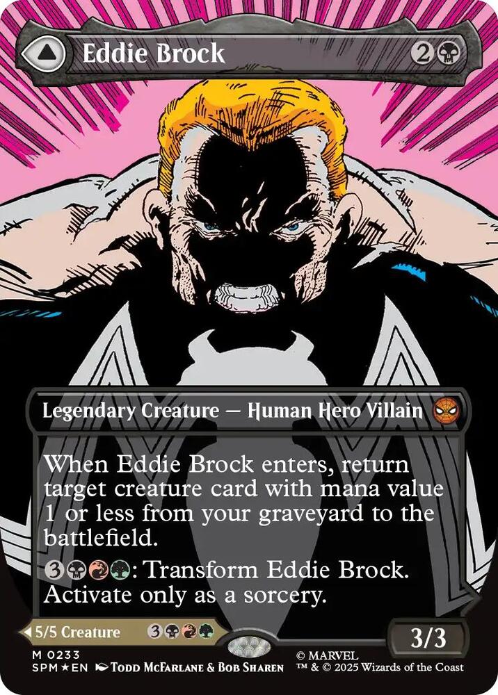 Eddie Brock (Borderless) 233 card from Marvel's Spider-Man