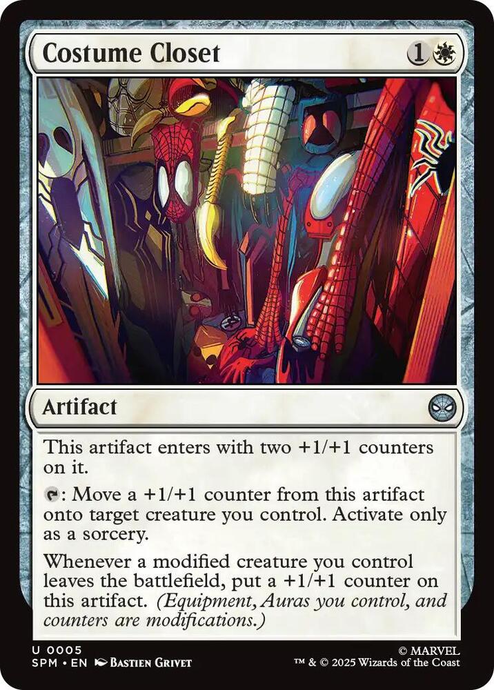 Costume Closet 5 card from Marvel's Spider-Man