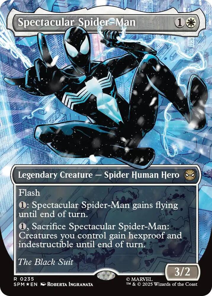 Spectacular Spider-Man (Borderless) (Textured Foil) 235 card from Marvel's Spider-Man