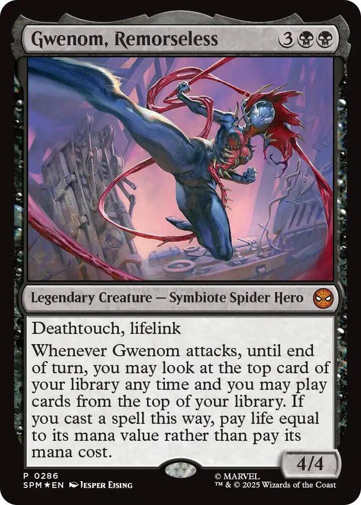 Gwenom, Remorseless 286 card from Unique and Miscellaneous Promos