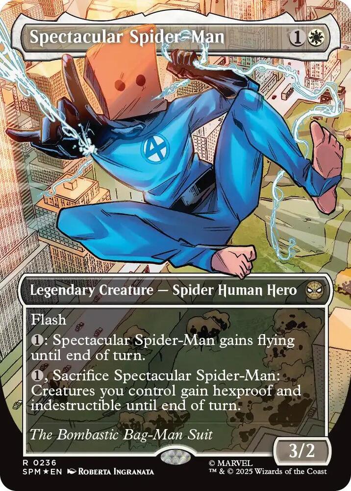 Spectacular Spider-Man (Borderless) (Textured Foil) 236 card from Marvel's Spider-Man