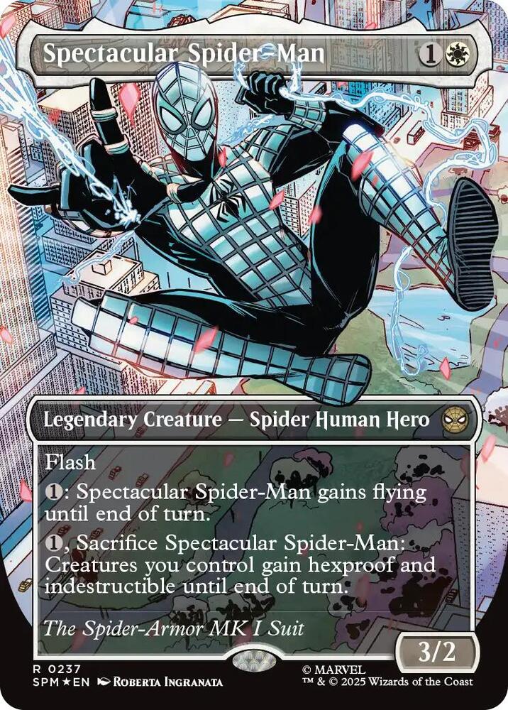 Spectacular Spider-Man (Borderless) (Textured Foil) 237 card from Marvel's Spider-Man