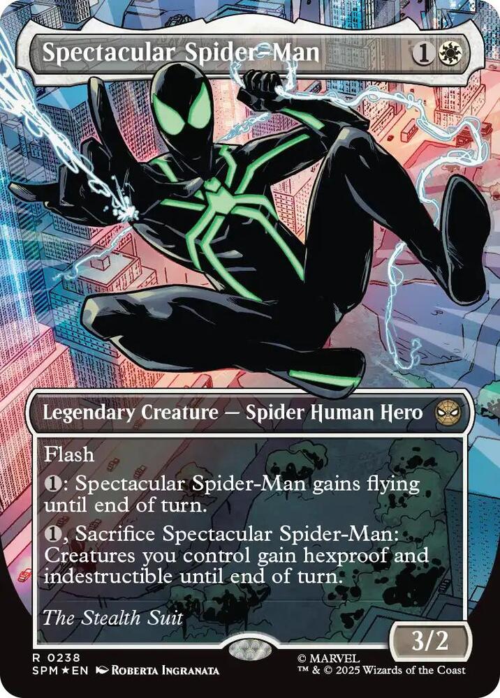 Spectacular Spider-Man (Borderless) (Textured Foil) 238 card from Marvel's Spider-Man