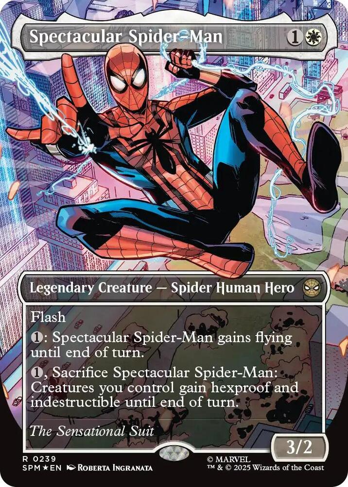 Spectacular Spider-Man (Borderless) (Textured Foil) 239 card from Marvel's Spider-Man