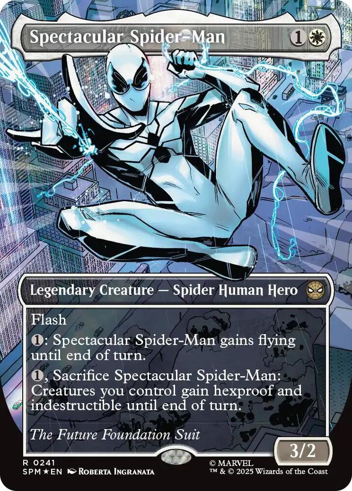 Spectacular Spider-Man (Borderless) (Textured Foil) 241 card from Marvel's Spider-Man