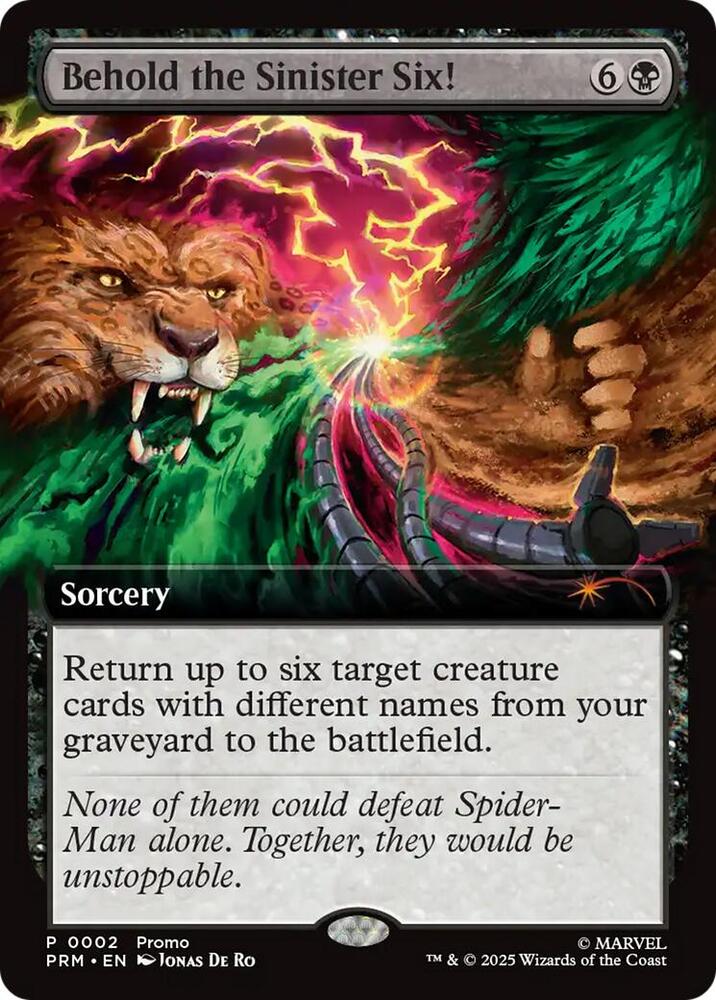 Behold the Sinister Six! 2 card from Unique and Miscellaneous Promos