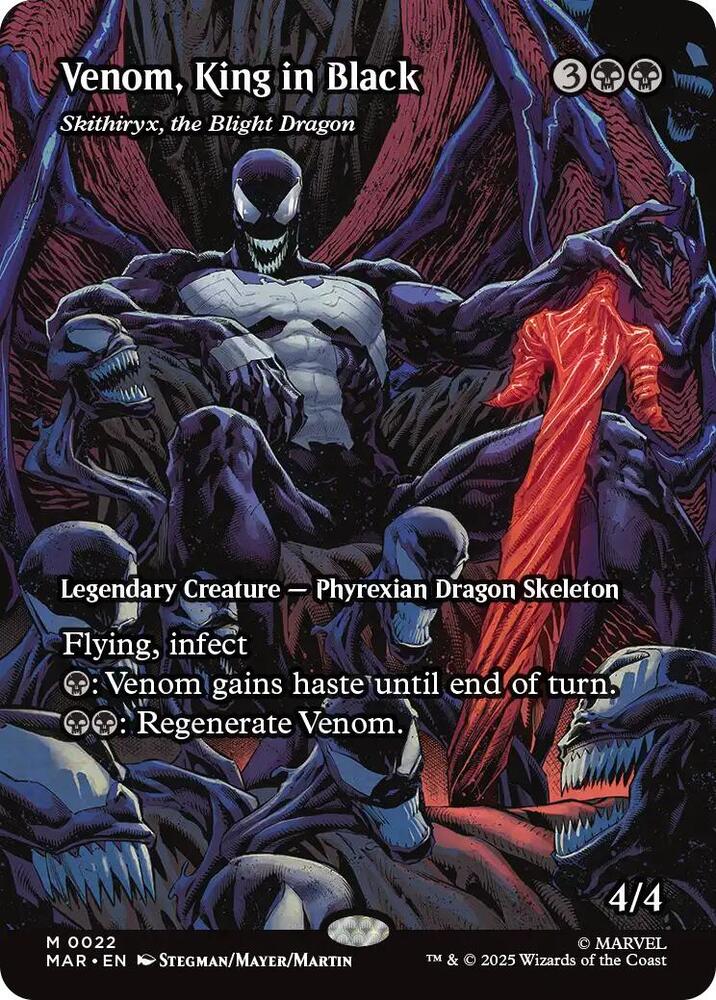 Venom, King in Black - Skithiryx, the Blight Dragon (Borderless) 22 card from Marvel Universe Eternal-Legal