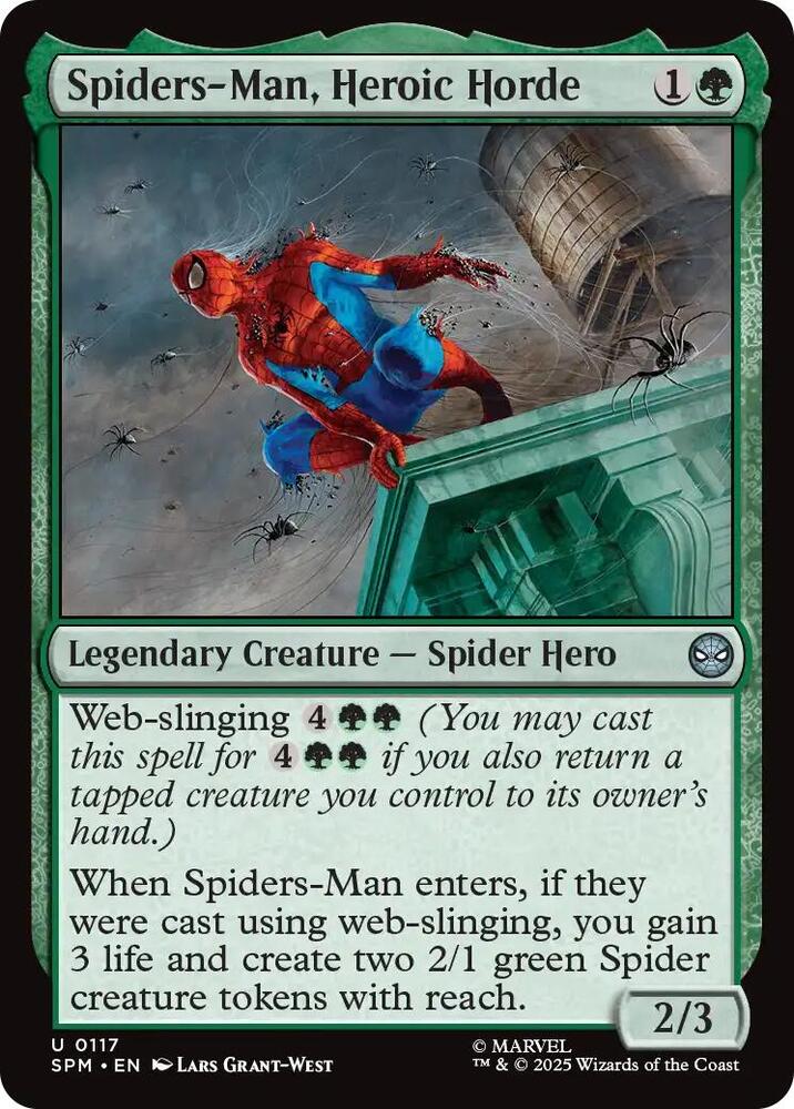 Spiders-Man, Heroic Horde 117 card from Marvel's Spider-Man