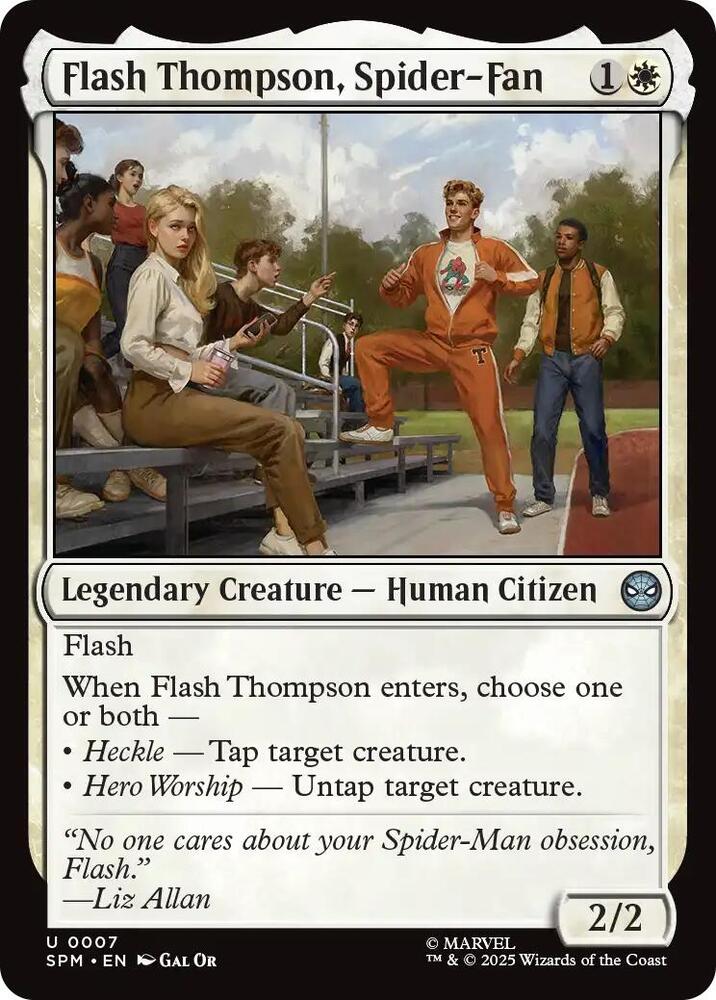 Flash Thompson, Spider-Fan 7 card from Marvel's Spider-Man