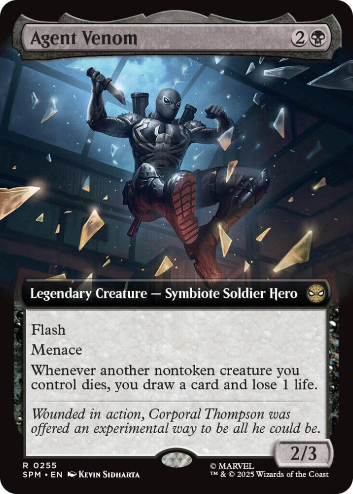 Agent Venom (Extended Art) 255 card from Marvel's Spider-Man