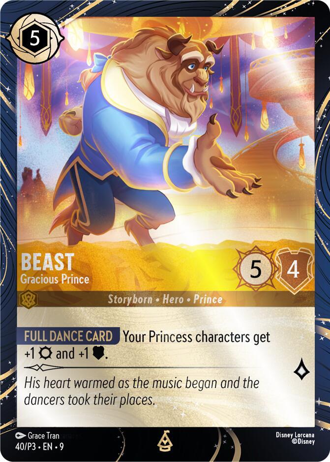 Beast - Gracious Prince 40 card from Disney Lorcana Promo Cards