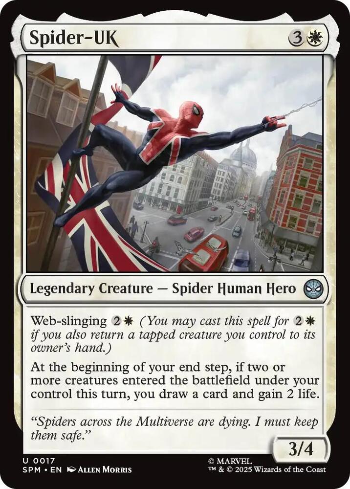 Spider-UK 17 card from Marvel's Spider-Man