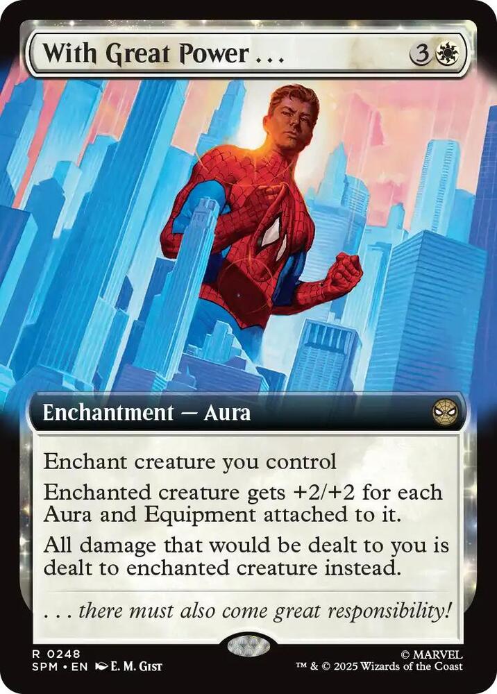 With Great Power... (Extended Art) 248 card from Marvel's Spider-Man