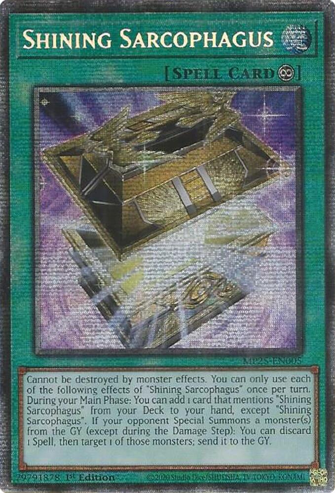 Shining Sarcophagus MP25-EN005 card from 2025 Mega-Pack
