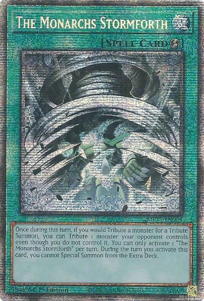 The Monarchs Stormforth MP25-EN024 card from 2025 Mega-Pack