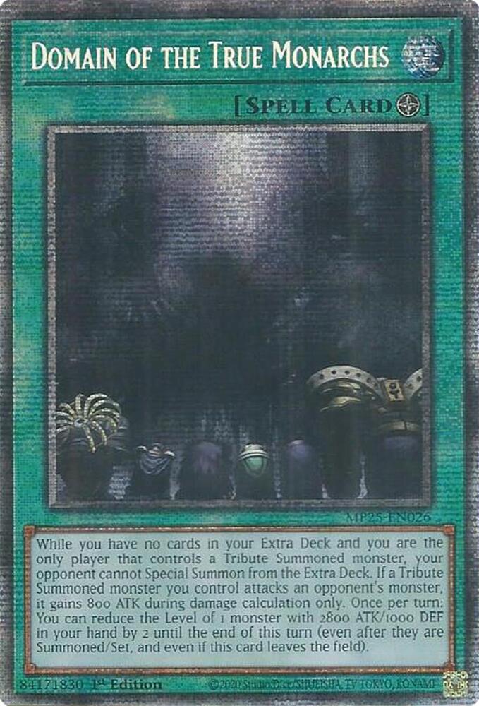 Domain of the True Monarchs MP25-EN026 card from 2025 Mega-Pack
