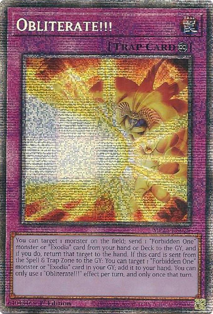 Obliterate!!! MP25-EN029 card from 2025 Mega-Pack