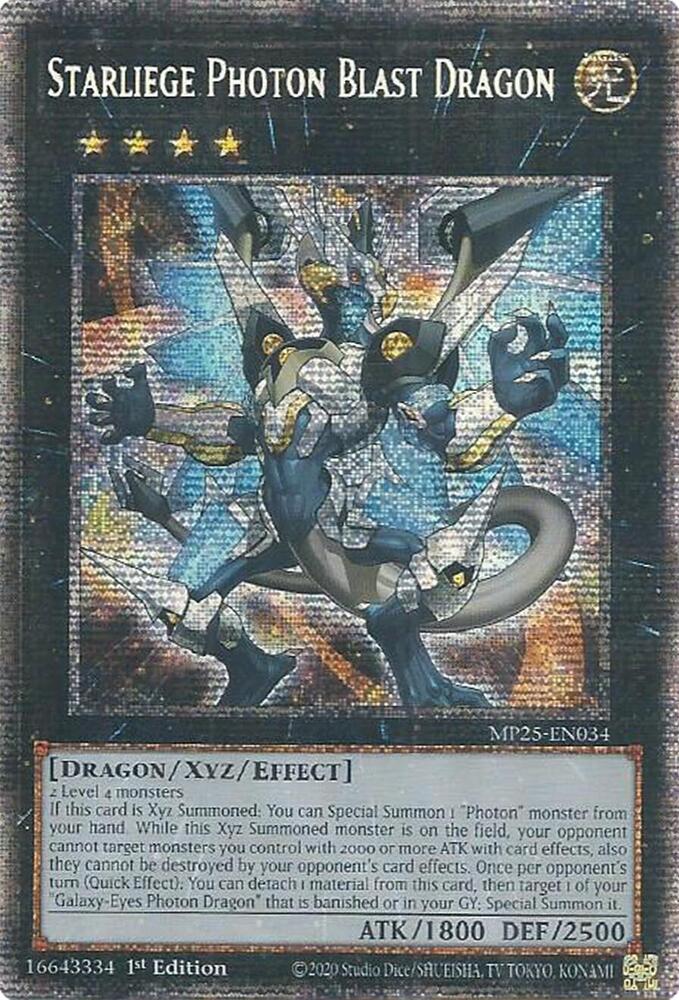 Starliege Photon Blast Dragon MP25-EN034 card from 2025 Mega-Pack