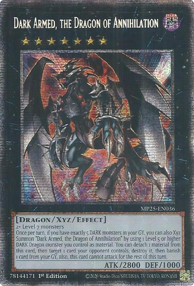 Dark Armed, the Dragon of Annihilation MP25-EN036 card from 2025 Mega-Pack