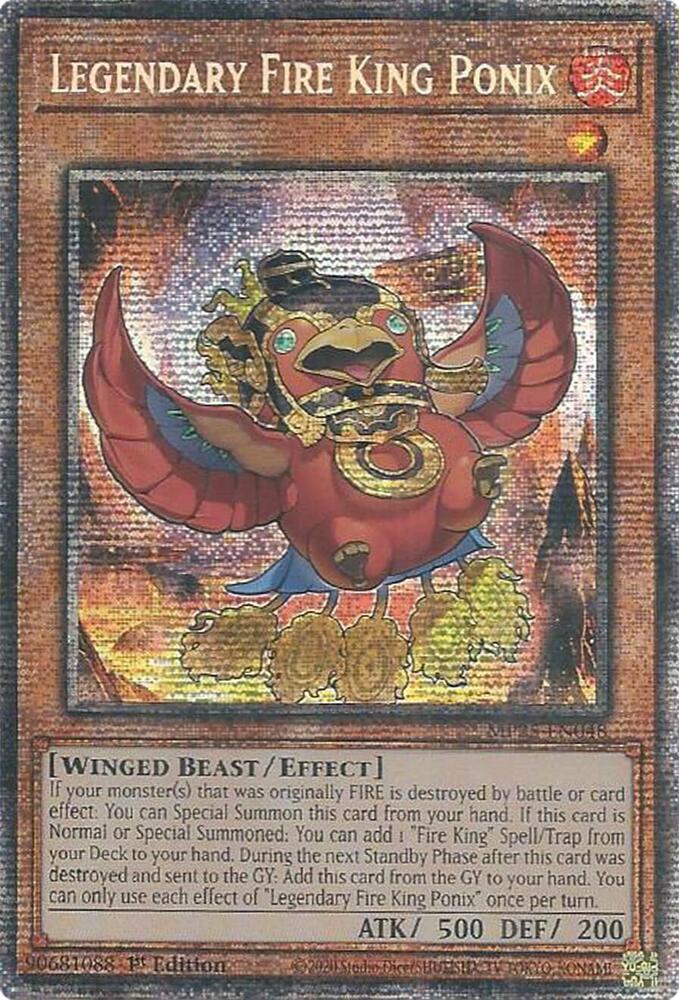Legendary Fire King Ponix MP25-EN048 card from 2025 Mega-Pack