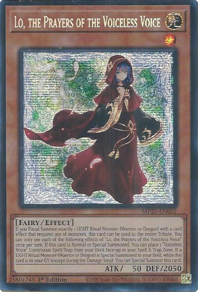 Lo, the Prayers of the Voiceless Voice MP25-EN052 card from 2025 Mega-Pack