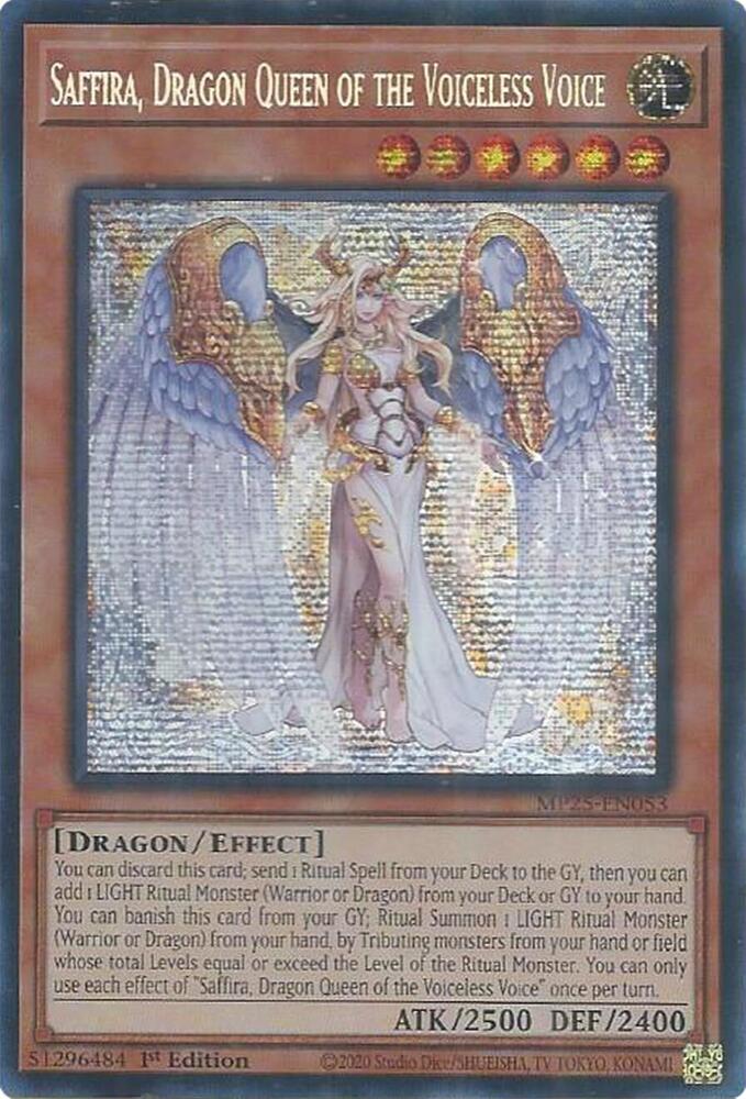Saffira, Dragon Queen of the Voiceless Voice MP25-EN053 card from 2025 Mega-Pack