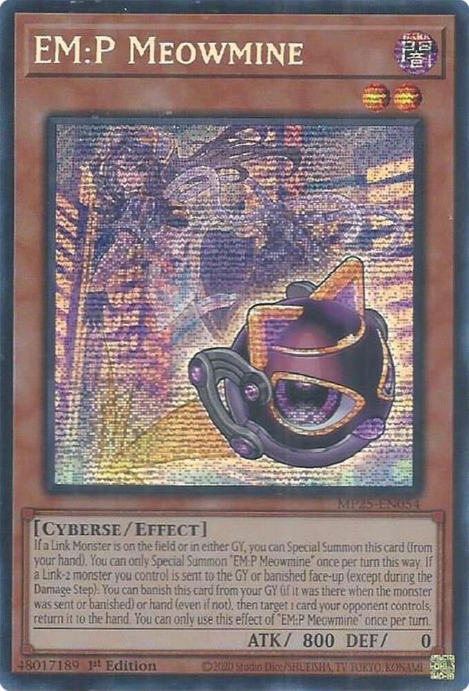 EM:P Meowmine MP25-EN054 card from 2025 Mega-Pack