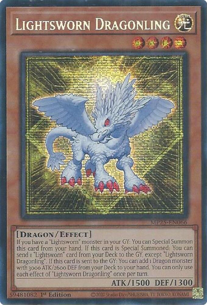 Lightsworn Dragonling MP25-EN066 card from 2025 Mega-Pack