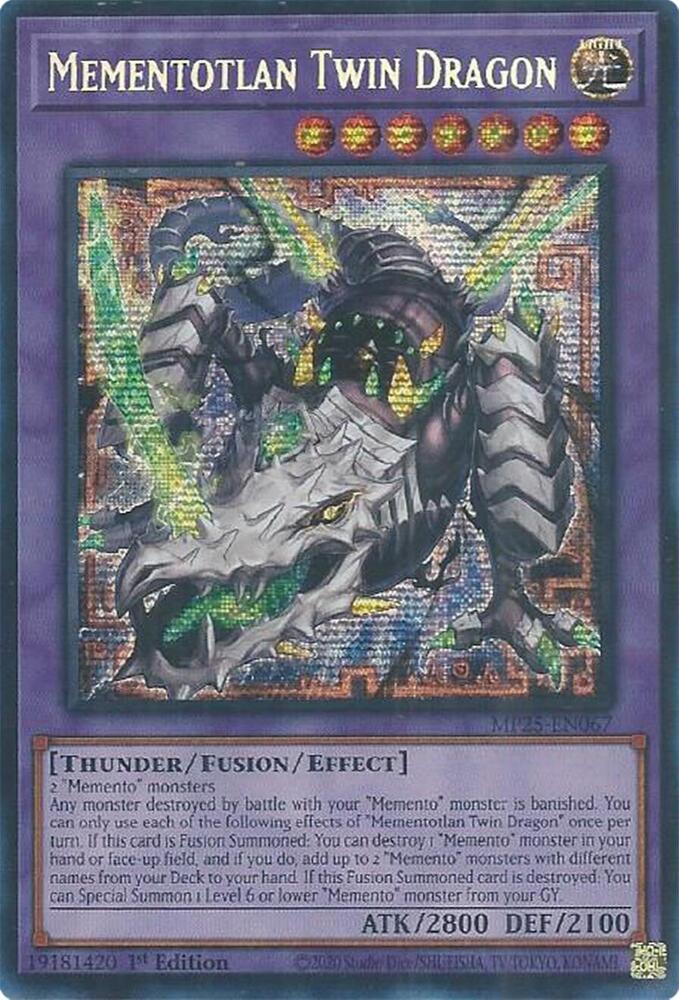 Mementotlan Twin Dragon MP25-EN067 card from 2025 Mega-Pack