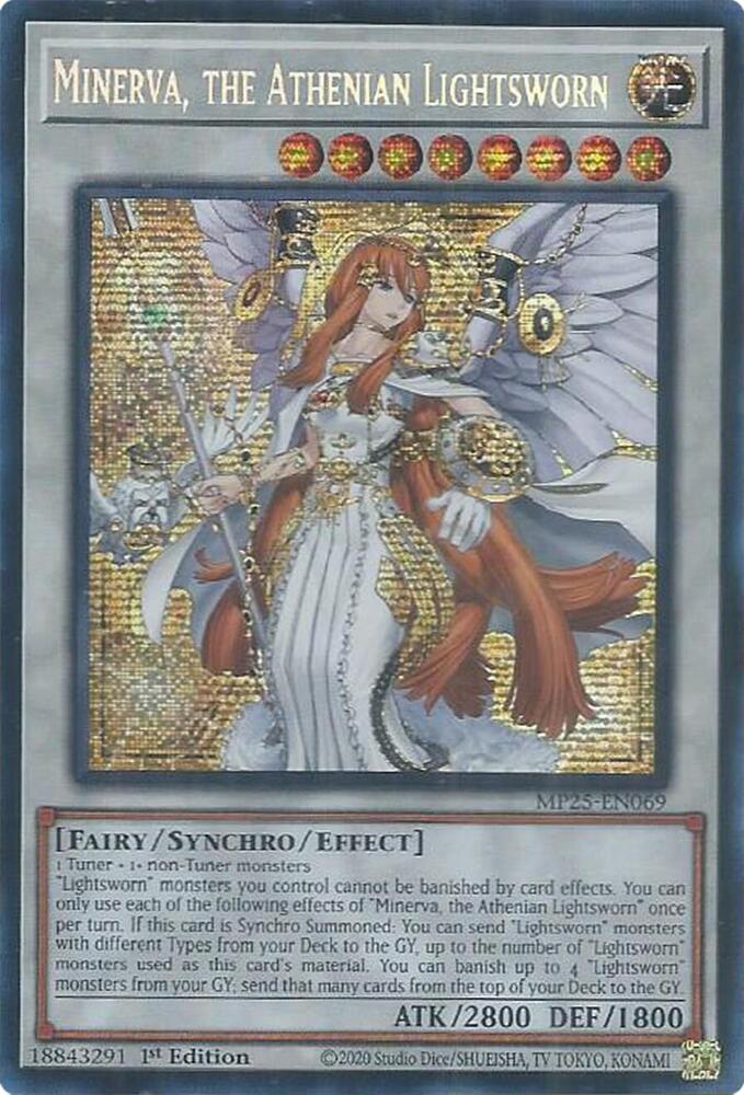 Minerva, the Athenian Lightsworn MP25-EN069 card from 2025 Mega-Pack