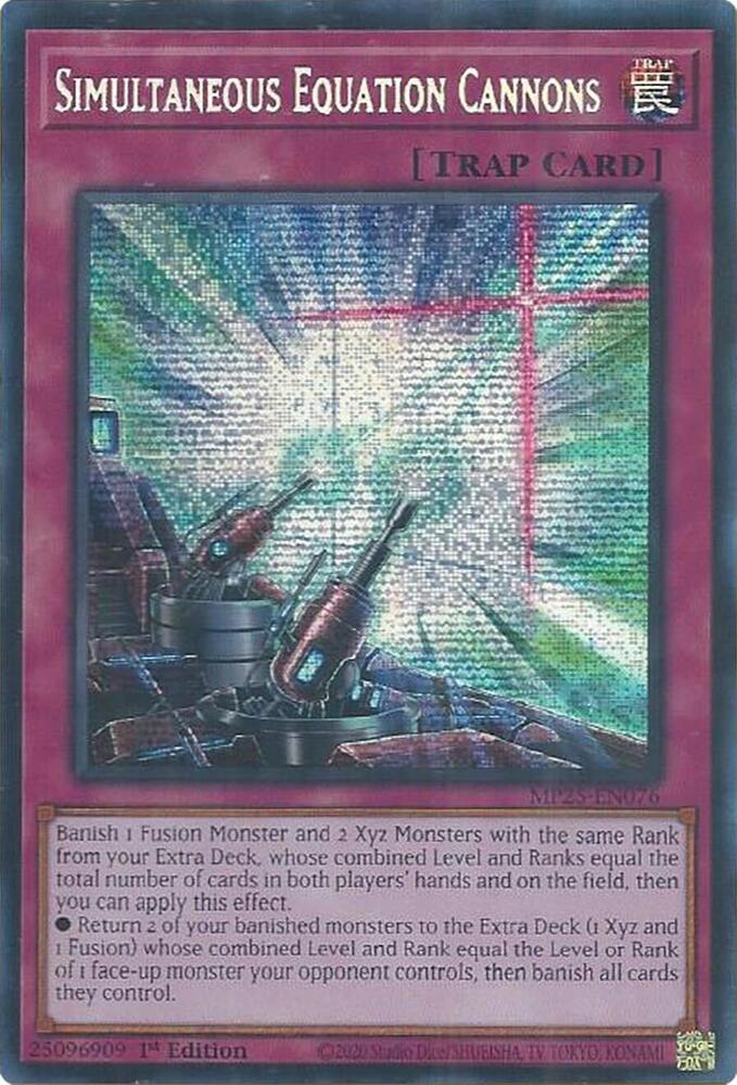 Simultaneous Equation Cannons MP25-EN076 card from 2025 Mega-Pack