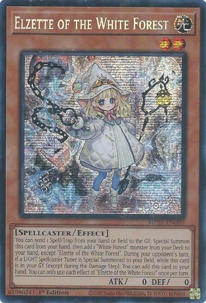 Elzette of the White Forest MP25-EN080 card from 2025 Mega-Pack
