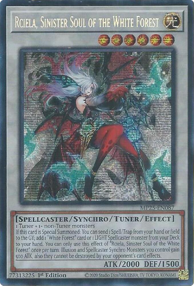 Rciela, Sinister Soul of the White Forest MP25-EN087 card from 2025 Mega-Pack