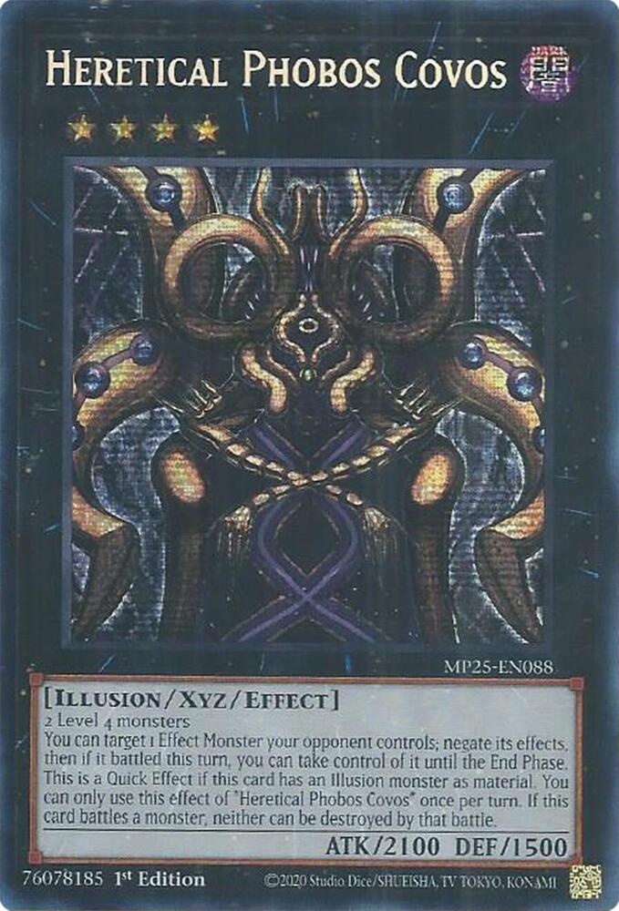 Heretical Phobos Covos MP25-EN088 card from 2025 Mega-Pack