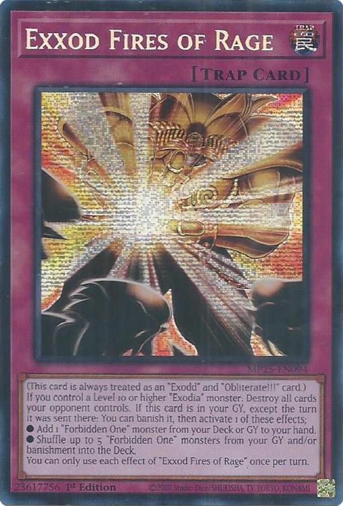 Exxod Fires of Rage MP25-EN094 card from 2025 Mega-Pack