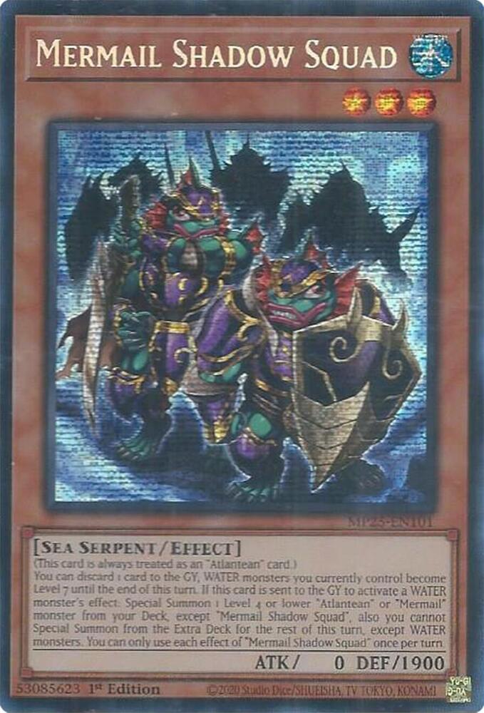 Mermail Shadow Squad MP25-EN101 card from 2025 Mega-Pack